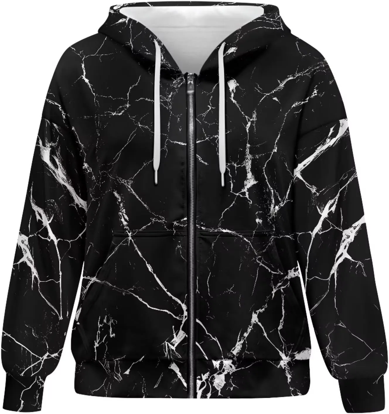 Oversized Hoodies Sweatshirts for Women Full-Zip Fall/Winter Fashion Outfits Casual Jacket with Pockets XS-4XL