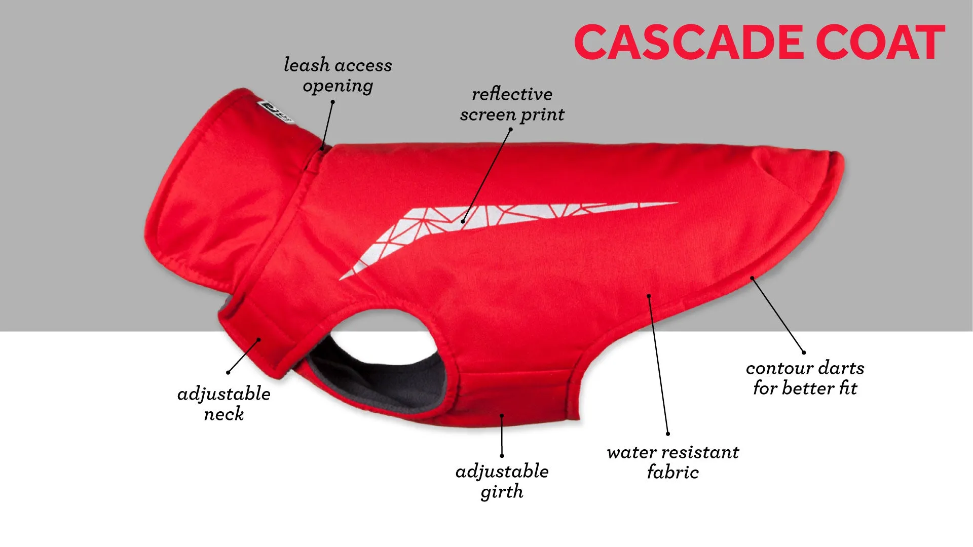 RC Pet Cascade Coat Red