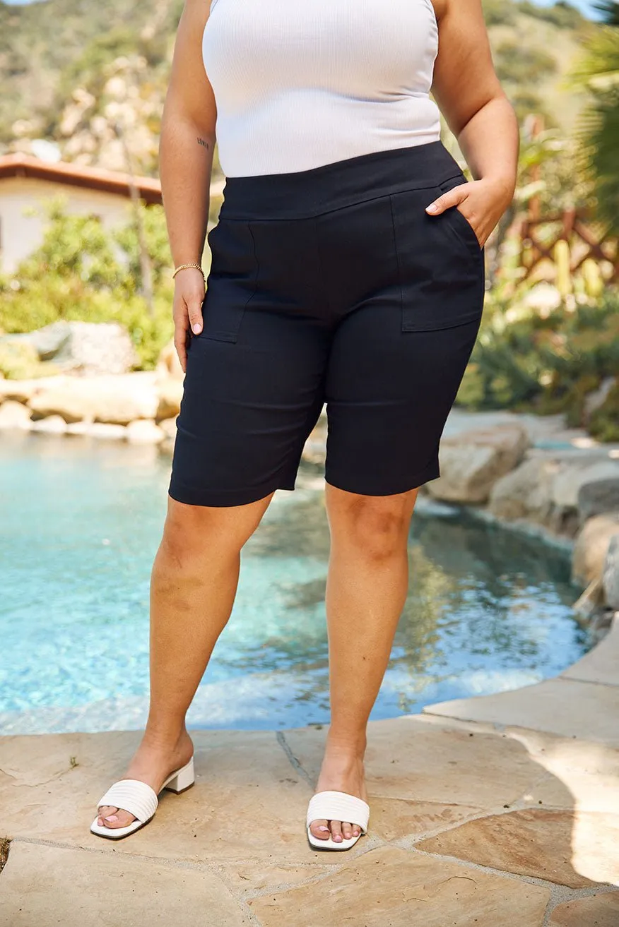 Roz & Ali Secret Agent Pull On Tummy Control Shorts With Pockets Plus