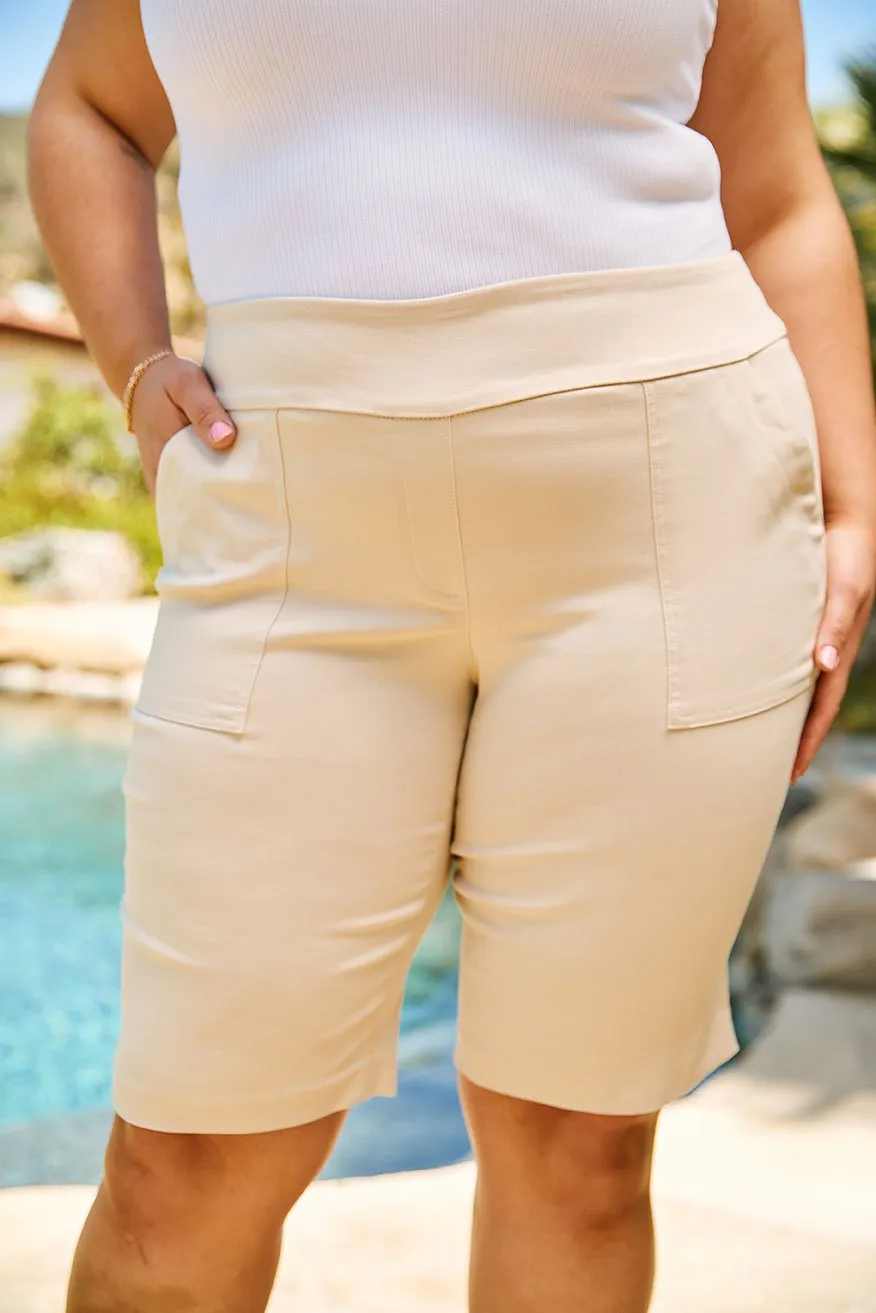 Roz & Ali Secret Agent Pull On Tummy Control Shorts With Pockets Plus