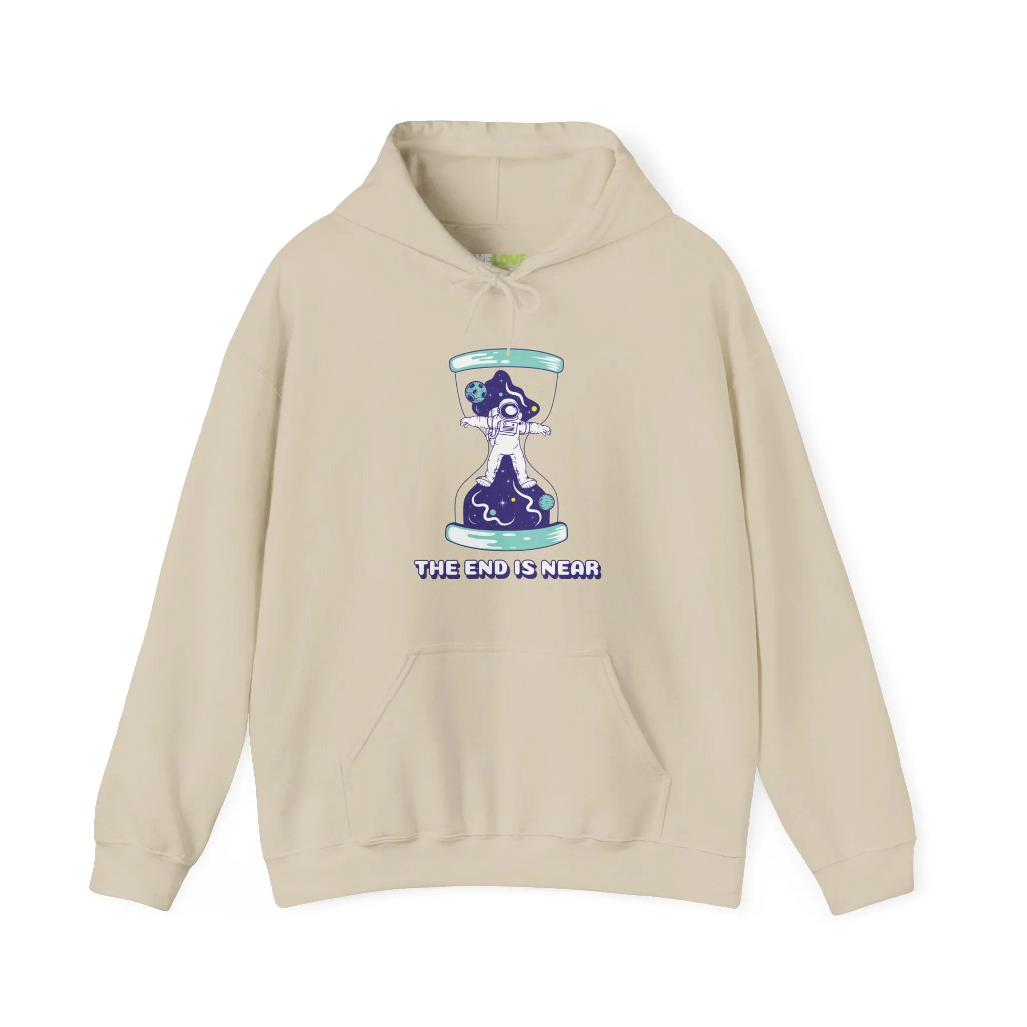 The End Is Near Funny Astronaut Sci-Fi Hoodie