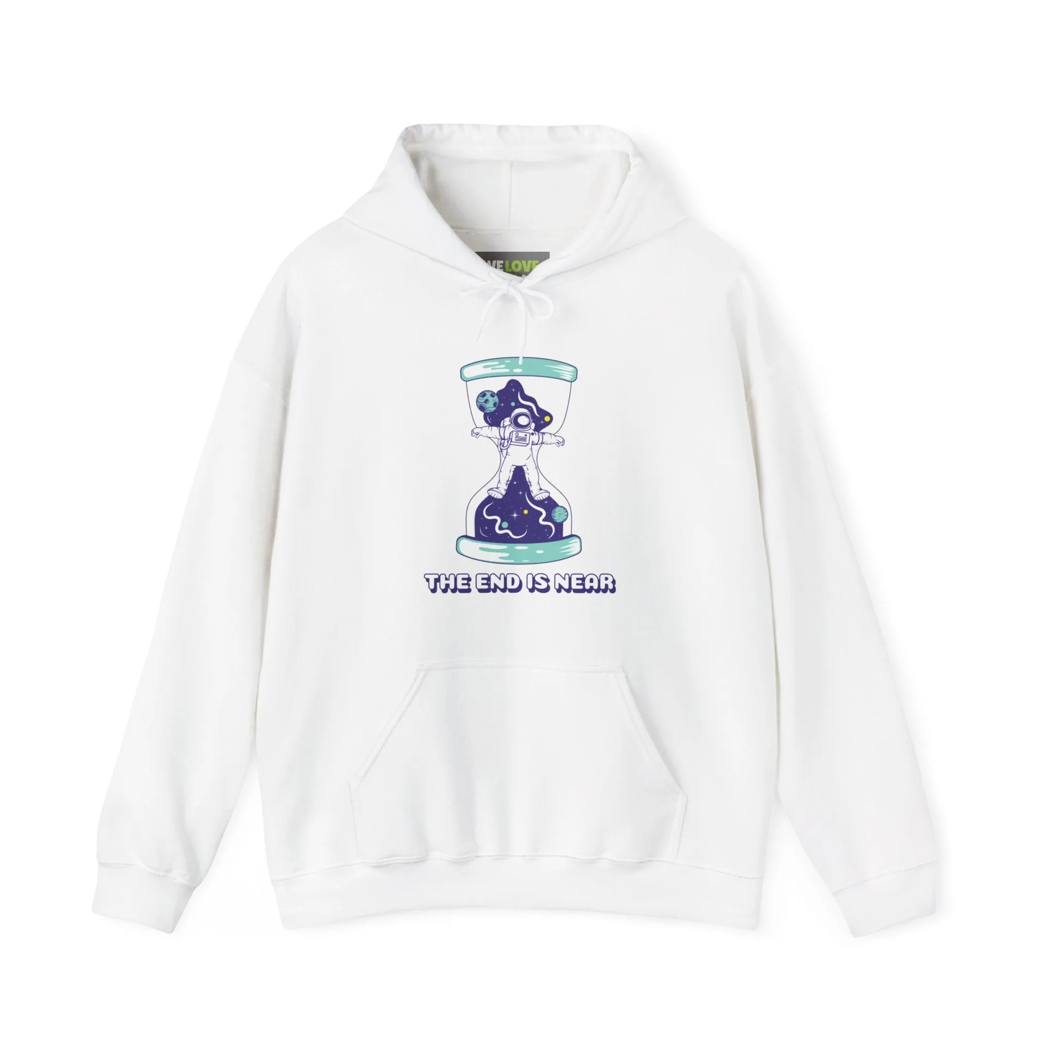 The End Is Near Funny Astronaut Sci-Fi Hoodie