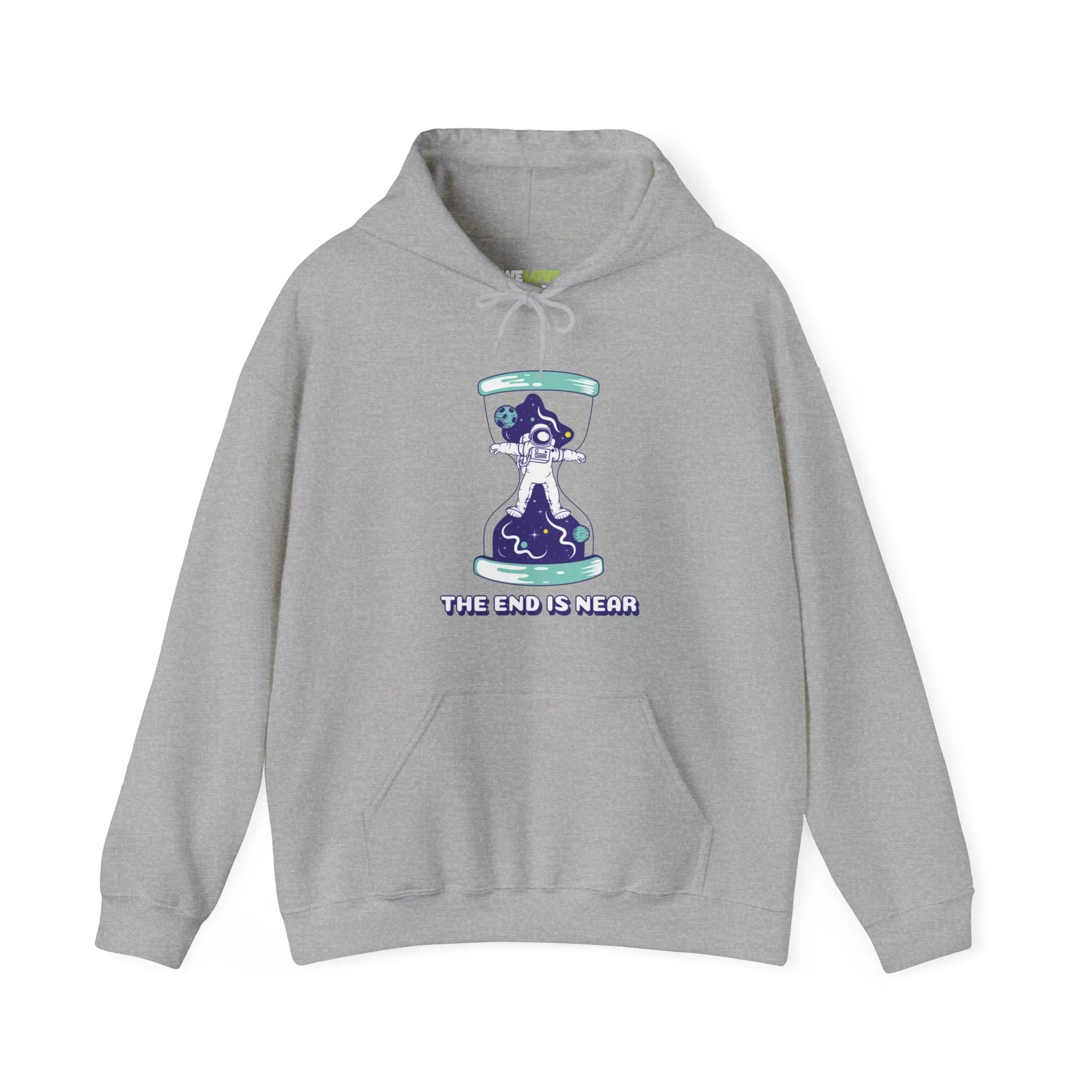 The End Is Near Funny Astronaut Sci-Fi Hoodie