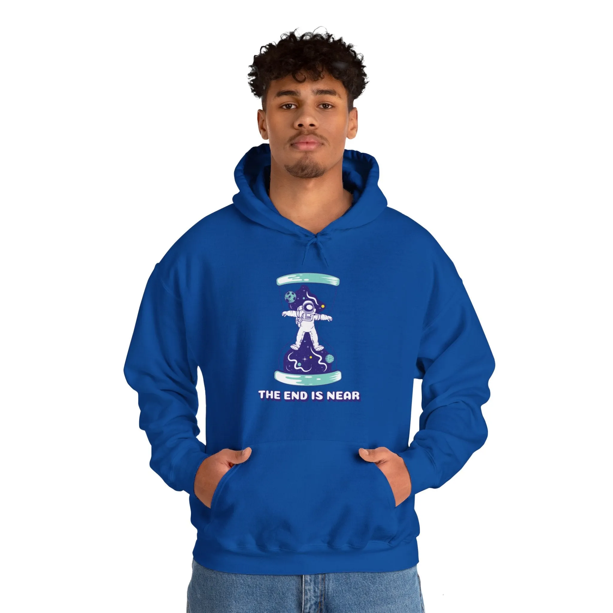 The End Is Near Funny Astronaut Sci-Fi Hoodie