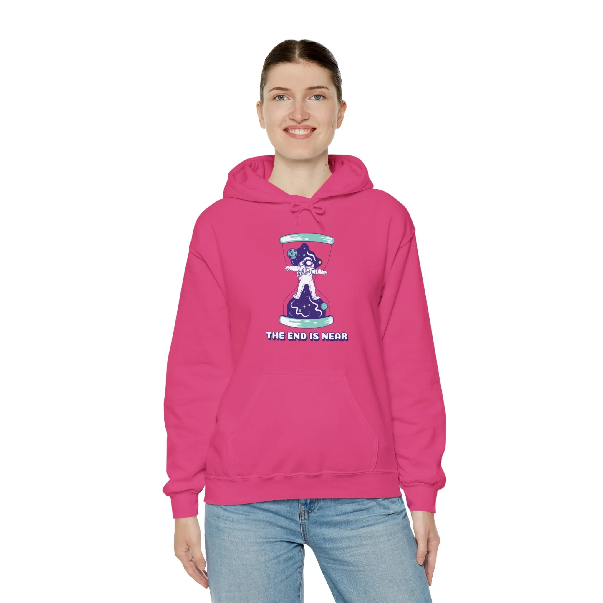 The End Is Near Funny Astronaut Sci-Fi Hoodie