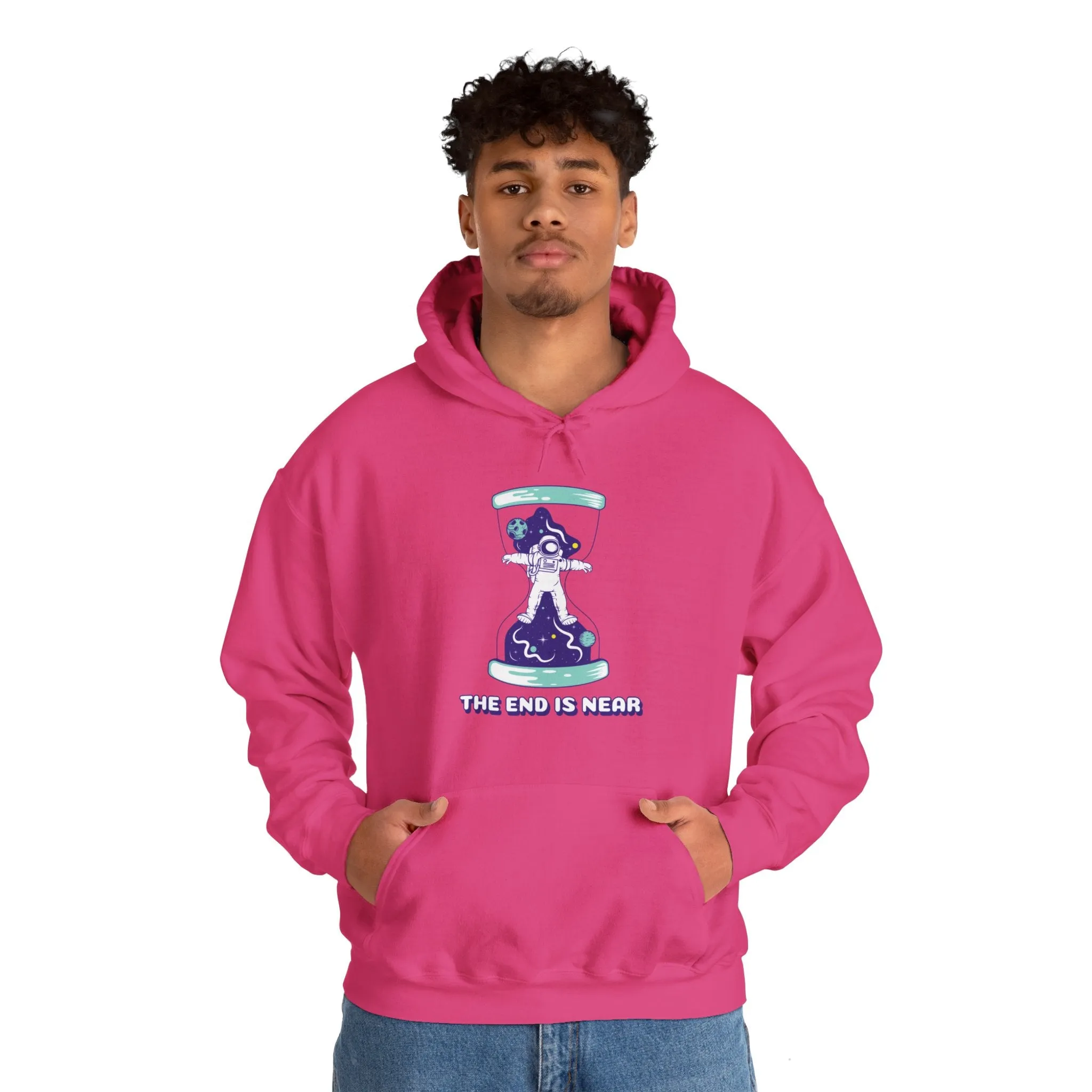The End Is Near Funny Astronaut Sci-Fi Hoodie