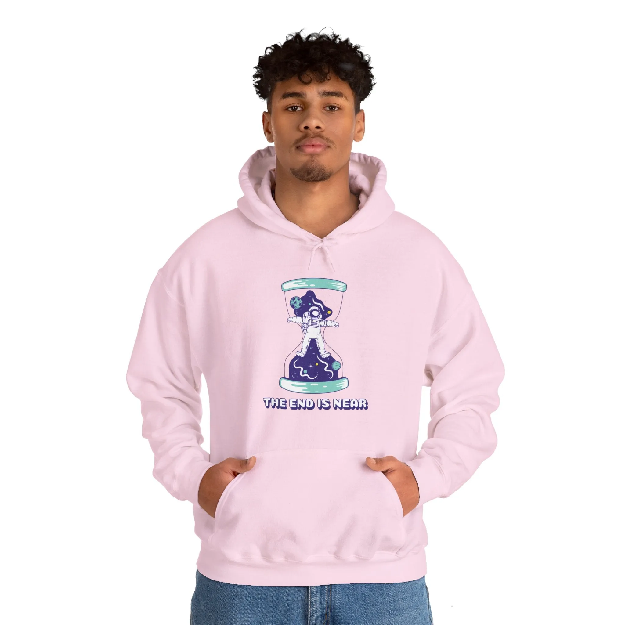 The End Is Near Funny Astronaut Sci-Fi Hoodie