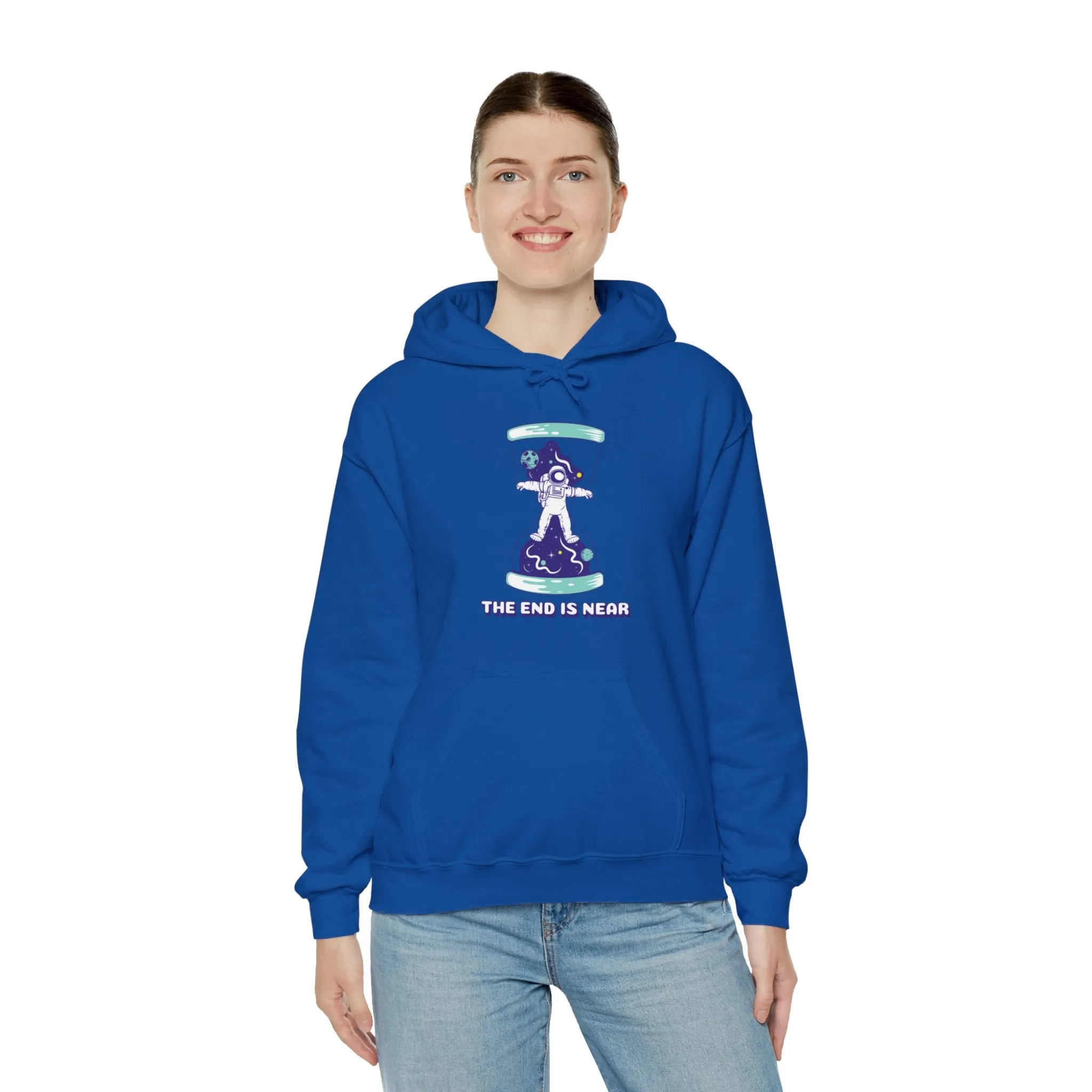 The End Is Near Funny Astronaut Sci-Fi Hoodie