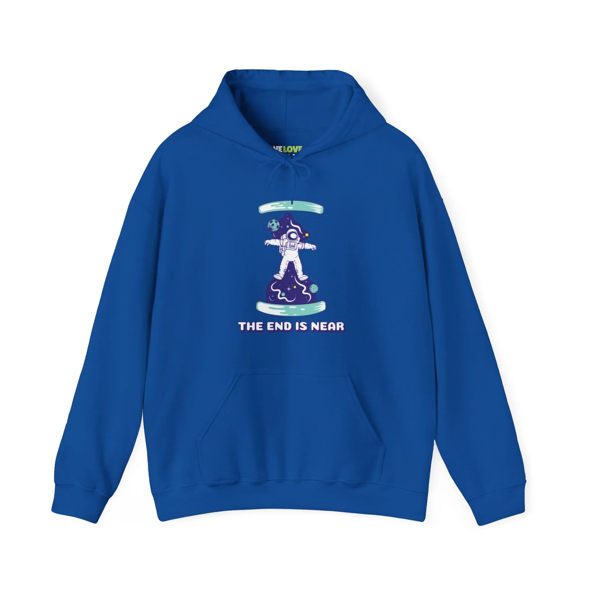 The End Is Near Funny Astronaut Sci-Fi Hoodie