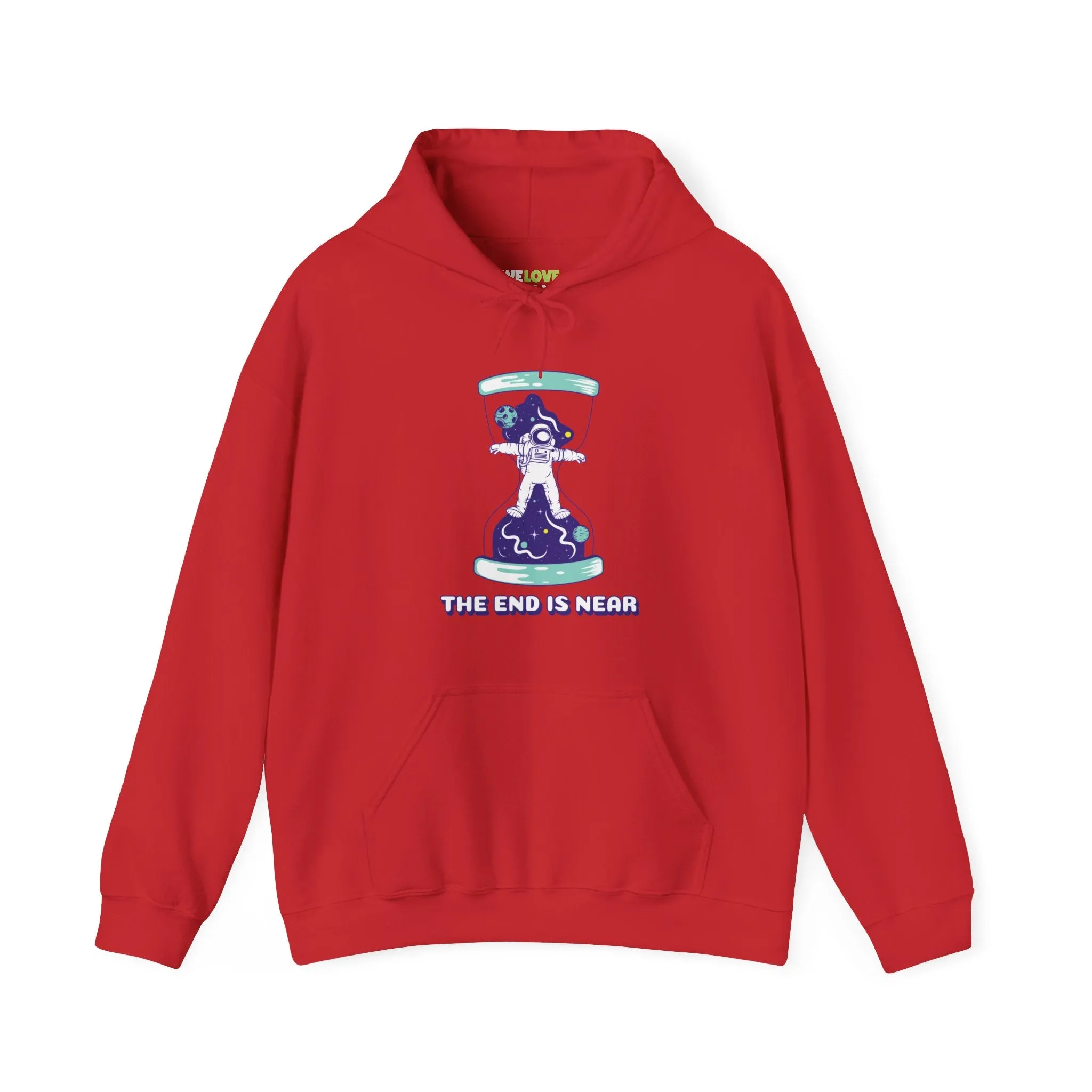 The End Is Near Funny Astronaut Sci-Fi Hoodie