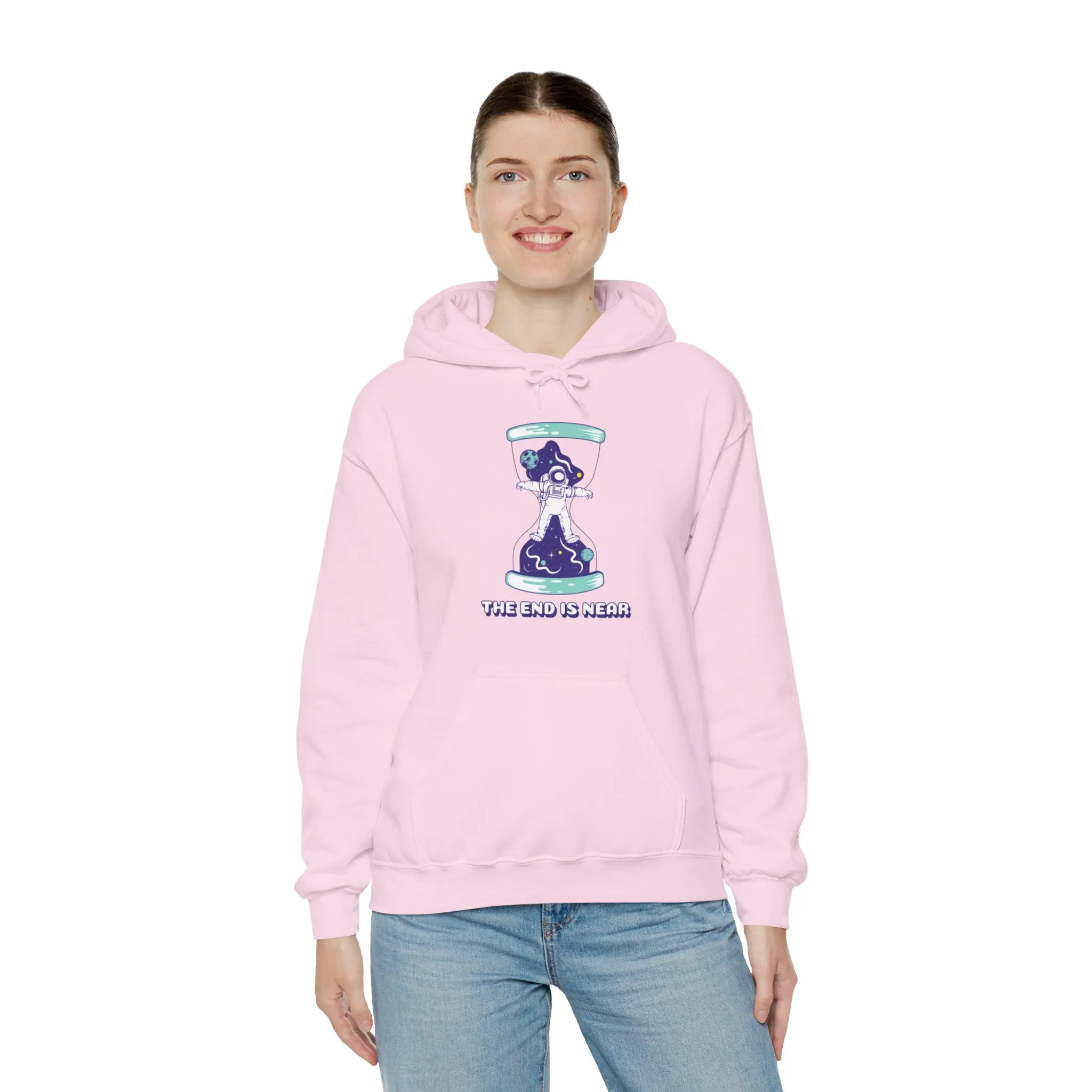The End Is Near Funny Astronaut Sci-Fi Hoodie