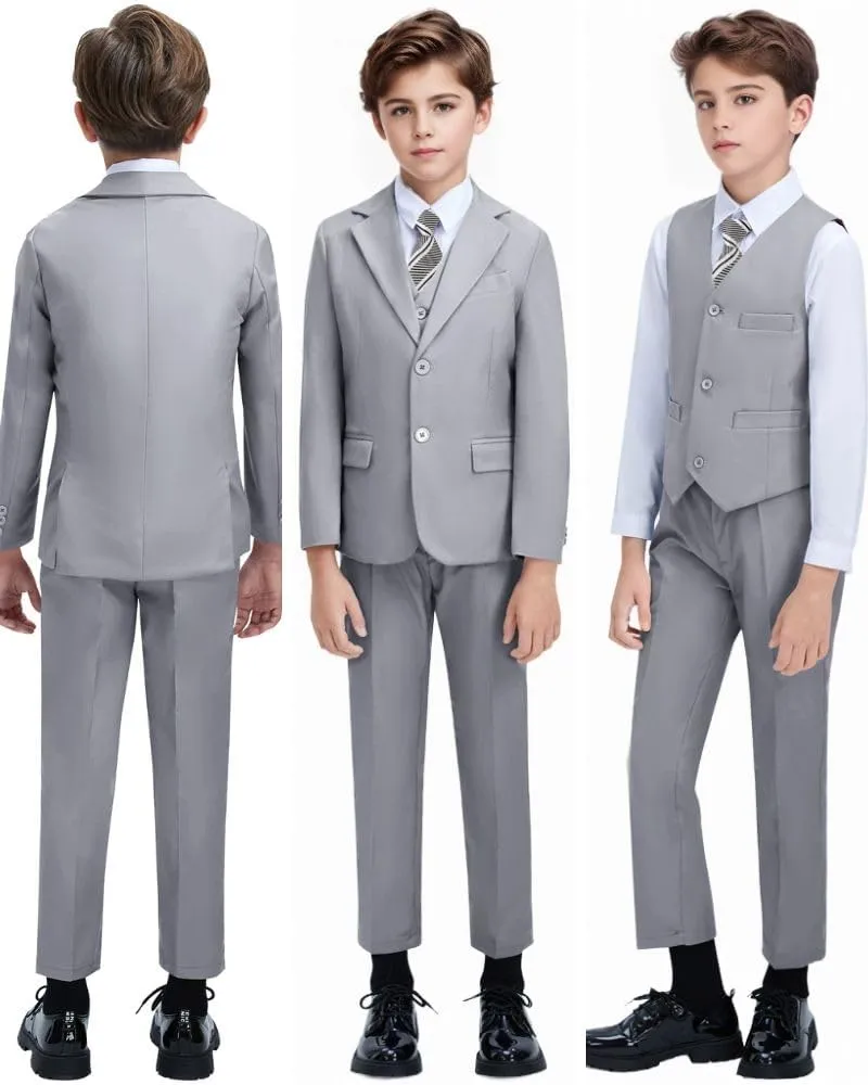 Toddler Boys Suit Kids Formal Dresswear Prom Tuxedo Children's Slim Fit Suits
