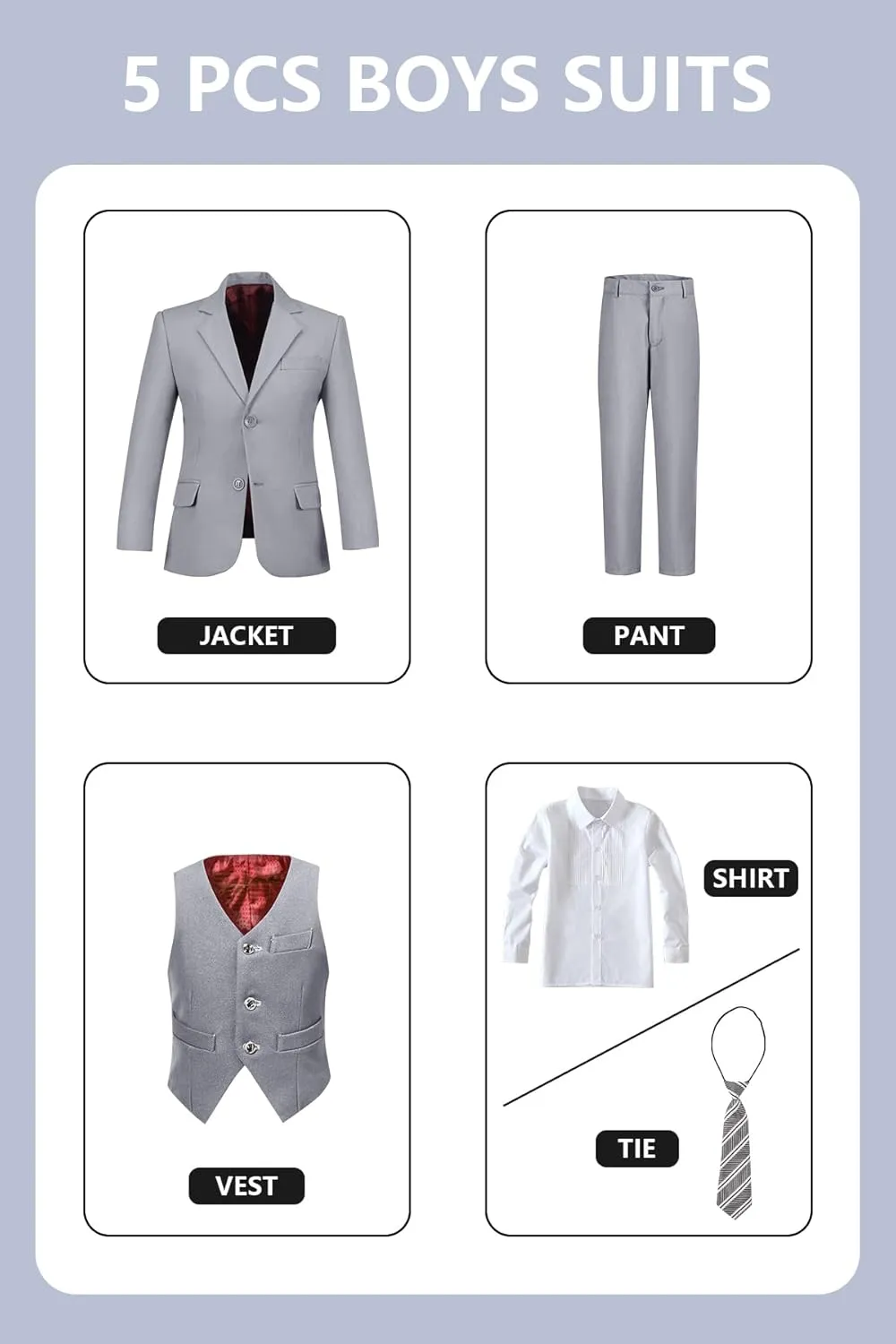 Toddler Boys Suit Kids Formal Dresswear Prom Tuxedo Children's Slim Fit Suits