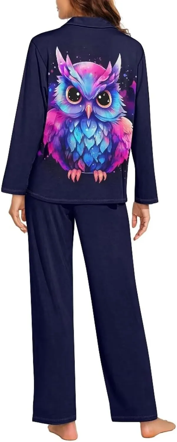 Upetstory Button Down Pajamas Sets for Women Sleepwear Long Sleeve Loungewear