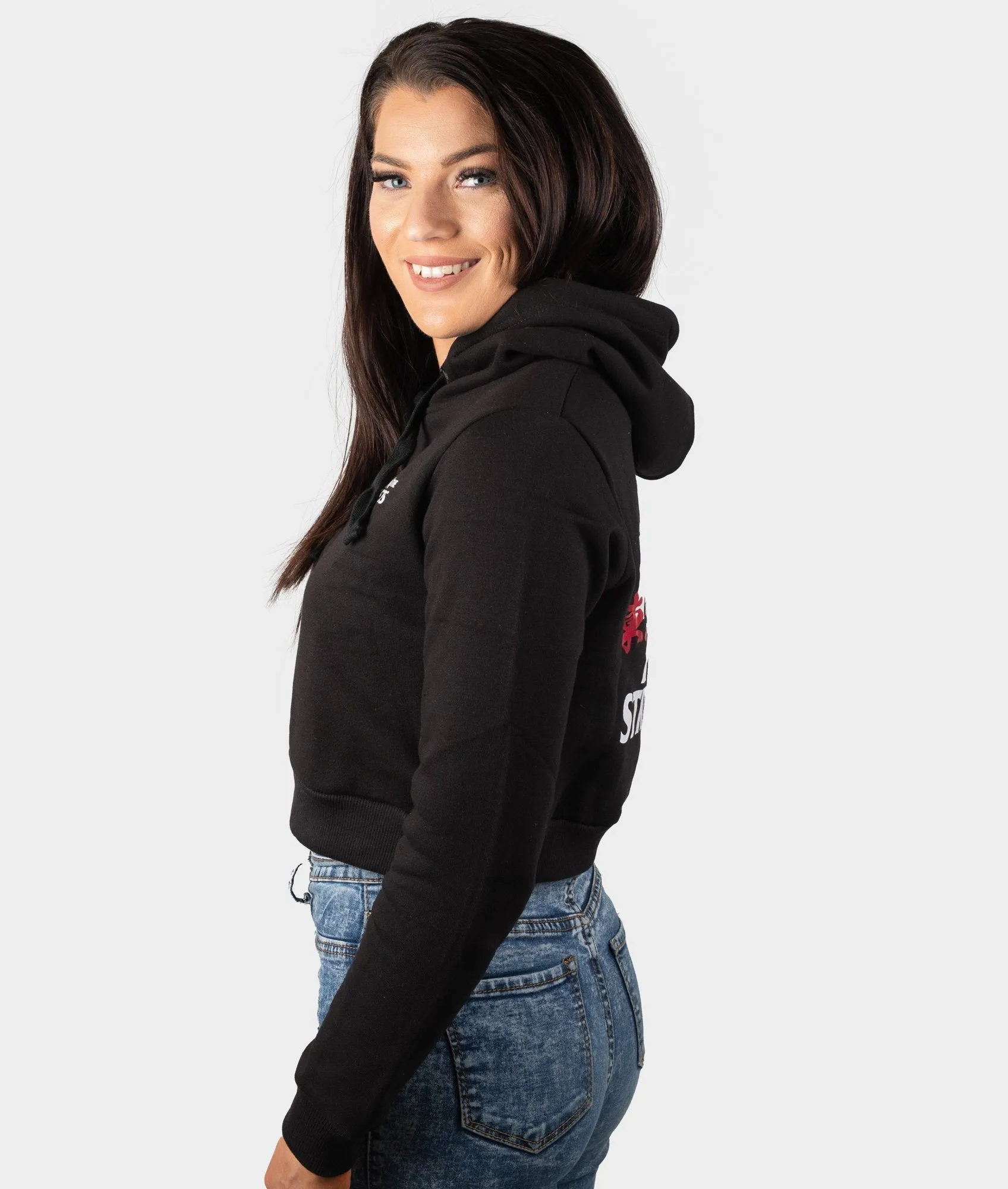 We Run The Streets Womens Cropped Hoodie
