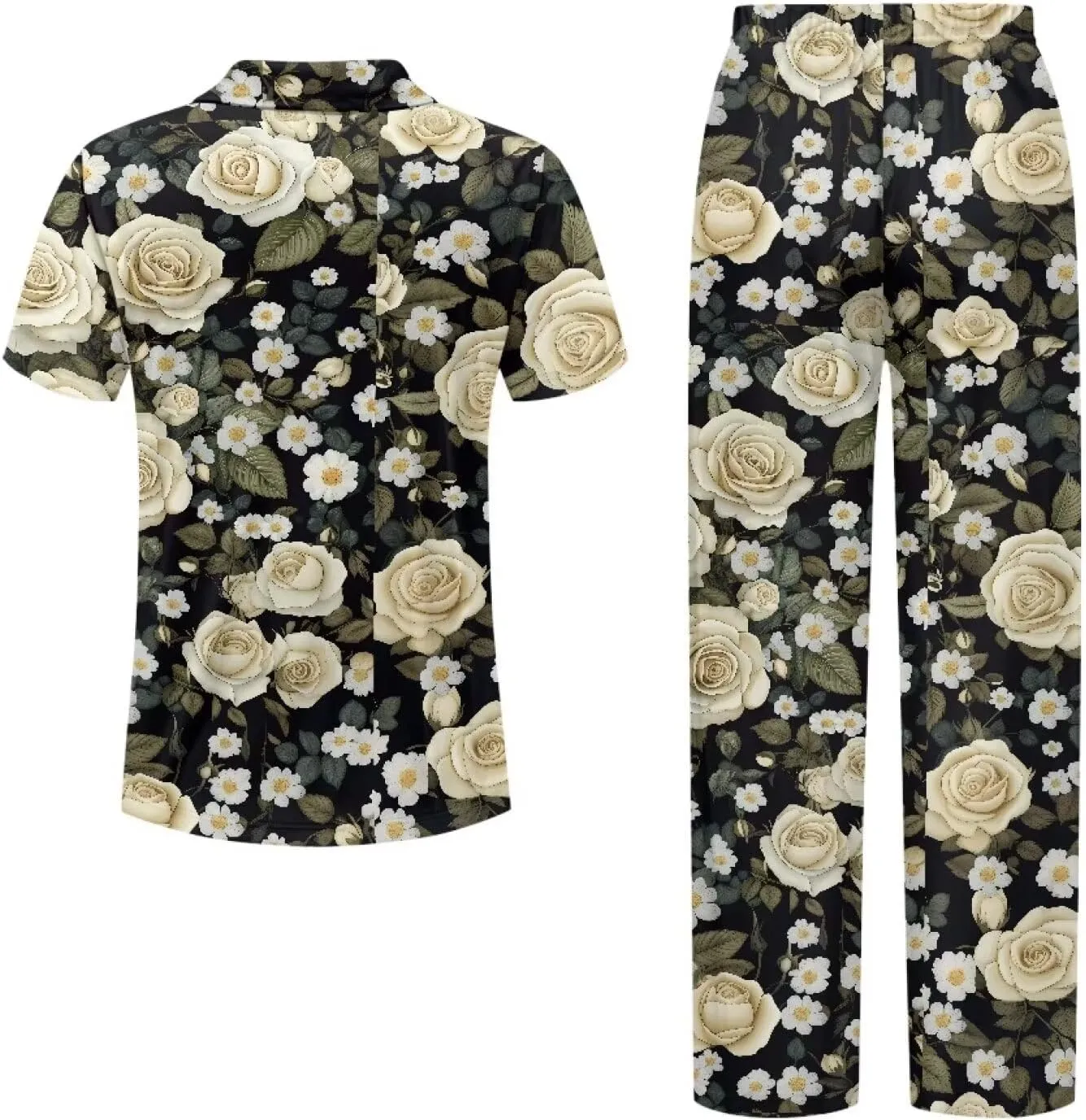 Women 2 Piece Pajamas Sets, Soft Button Down Pjs Sets with Pockets for Home S-2XL Size