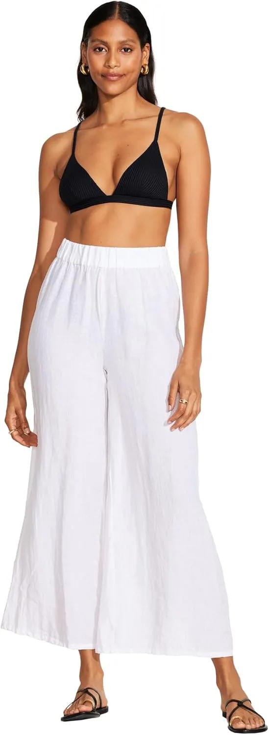 Women's Tallows Linen Wide Leg Pant Swimsuit Cover Up