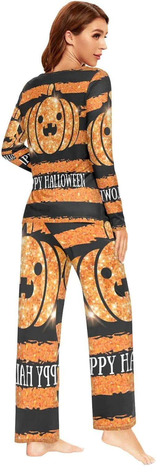 Yuiboo Women's Pj Set Soft Long Sleeve Lounge Sets Pajamas Loungewear S