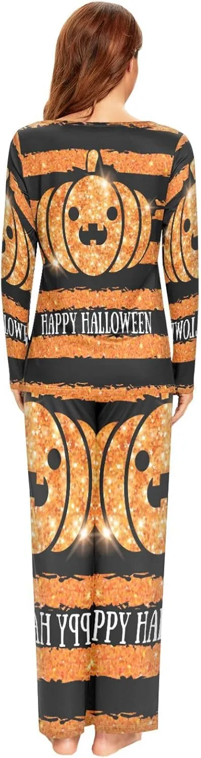 Yuiboo Women's Pj Set Soft Long Sleeve Lounge Sets Pajamas Loungewear S