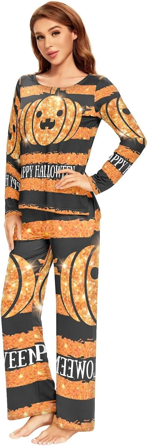 Yuiboo Women's Pj Set Soft Long Sleeve Lounge Sets Pajamas Loungewear S